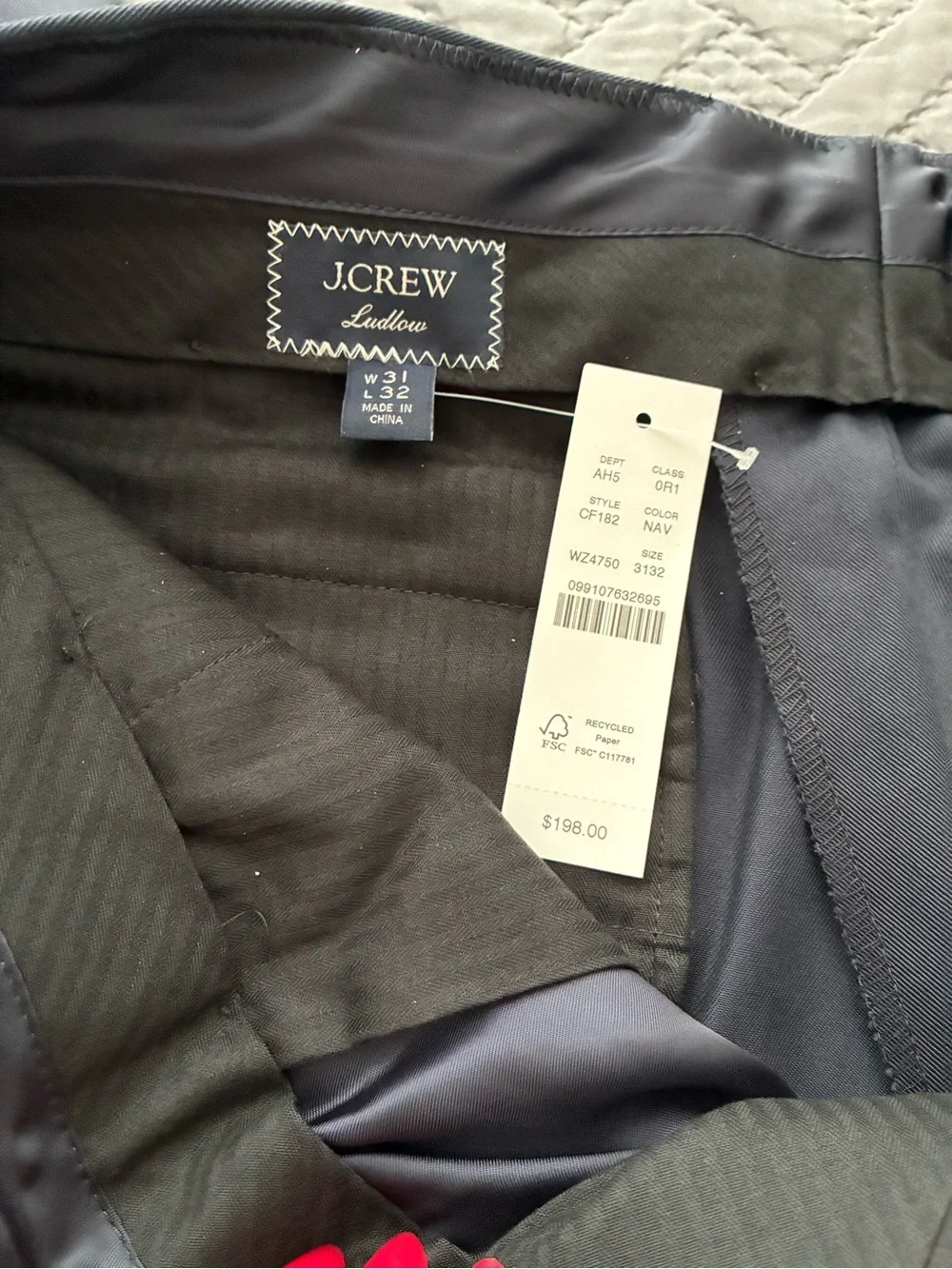 J Crew Ludlowfit suit pant in Japanese cotton chino NWT 31x32